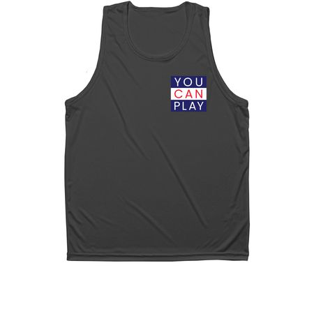 You Can Play Athleticwear, a Iron Grey Unisex Performance Tank