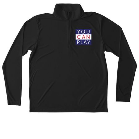 You Can Play Athleticwear, a Black Unisex Performance Quarter Zip Pullover