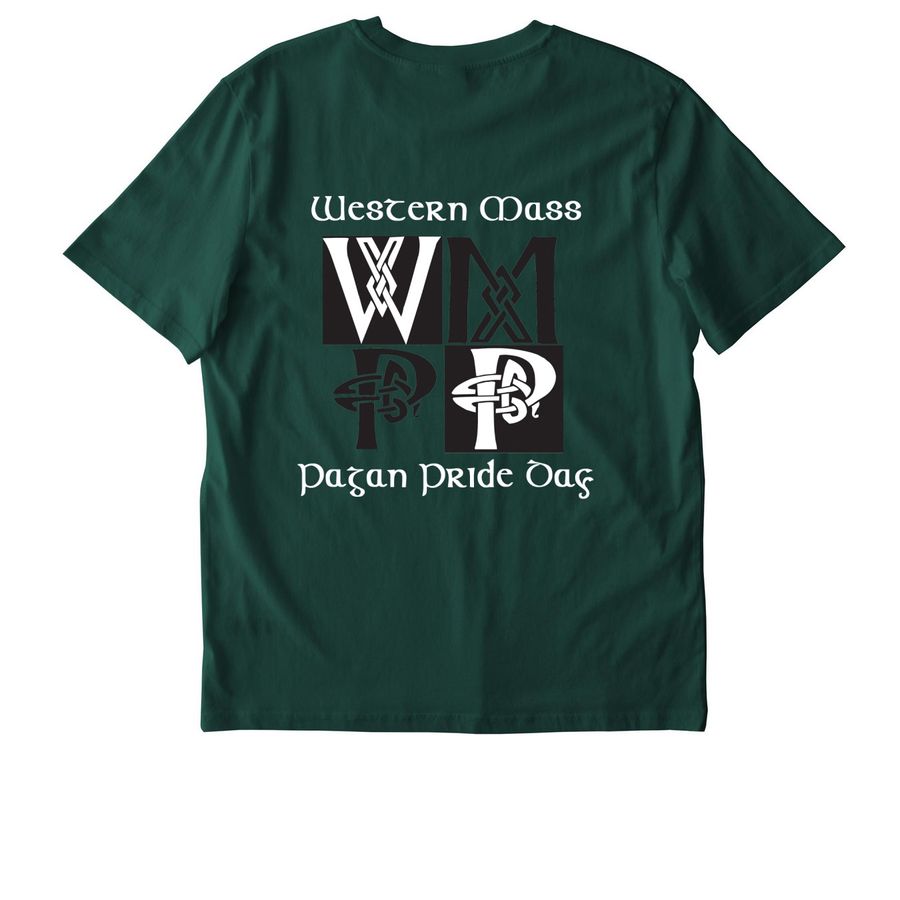 Western MA Pagan Pride Day, a Glazed Green Stanley/Stella Unisex Creator 2.0 Tee (back-view)