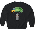 True?s Trash, a Black Softstyle Crewneck Sweatshirt (back-view)