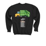 True?s Trash, a Black Youth Crewneck Sweatshirt (back-view)