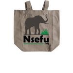 Tot Bag w/ Logo, a Pumice Recycled Cotton Tote Bag (back-view)