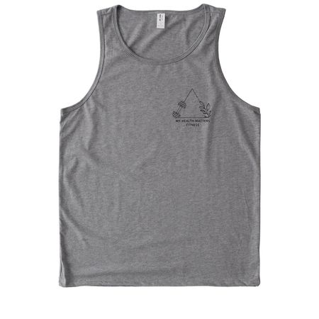 My Health Matters Dark Logo, a Aluminum Grey Allmade Eco Triblend Tank