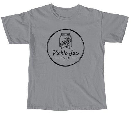 Pickle Jar Farm - Front Logo, a Granite Comfort Colors Unisex Tee