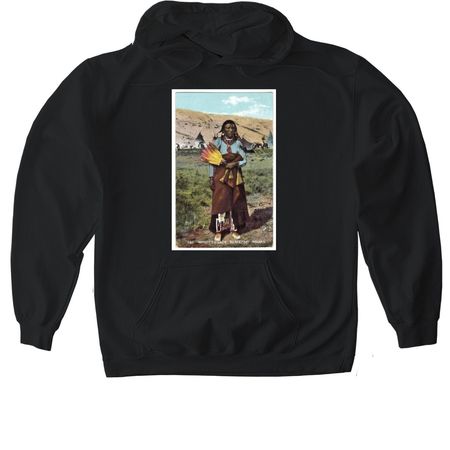Blackfoot Indian Medicine Chief 1894, a Black Gildan Softstyle Pullover Hoodie