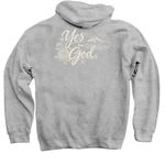 "Yes, but God", a Sport Grey Pullover Hoodie (back-view)