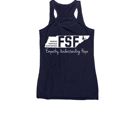 FSF State Logo, a Navy Women's Racerback