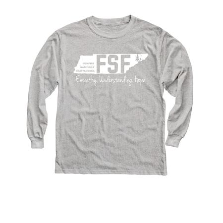 FSF State Logo, a Sport Grey Youth Long Sleeve Tee