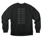 Repetition Zip Up, a Vintage Black Premium Heavyweight Crewneck Sweatshirt (back-view)