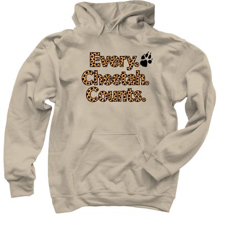 Every Cheetah Counts COT-USA&nbsp;, a Sand Pullover Hoodie