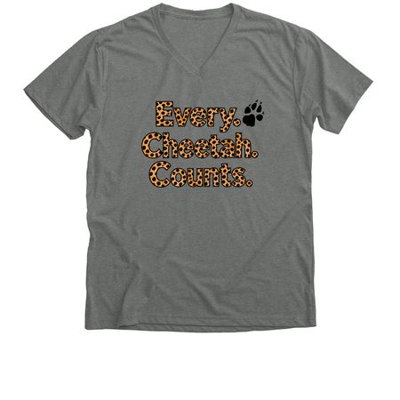Every Cheetah Counts COT-USA&nbsp;, a Deep Heather Premium V-Neck Tee