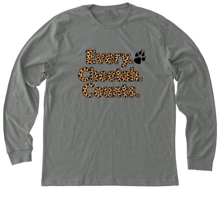 Every Cheetah Counts COT-USA&nbsp;, a Deep Heather Premium Long Sleeve Tee