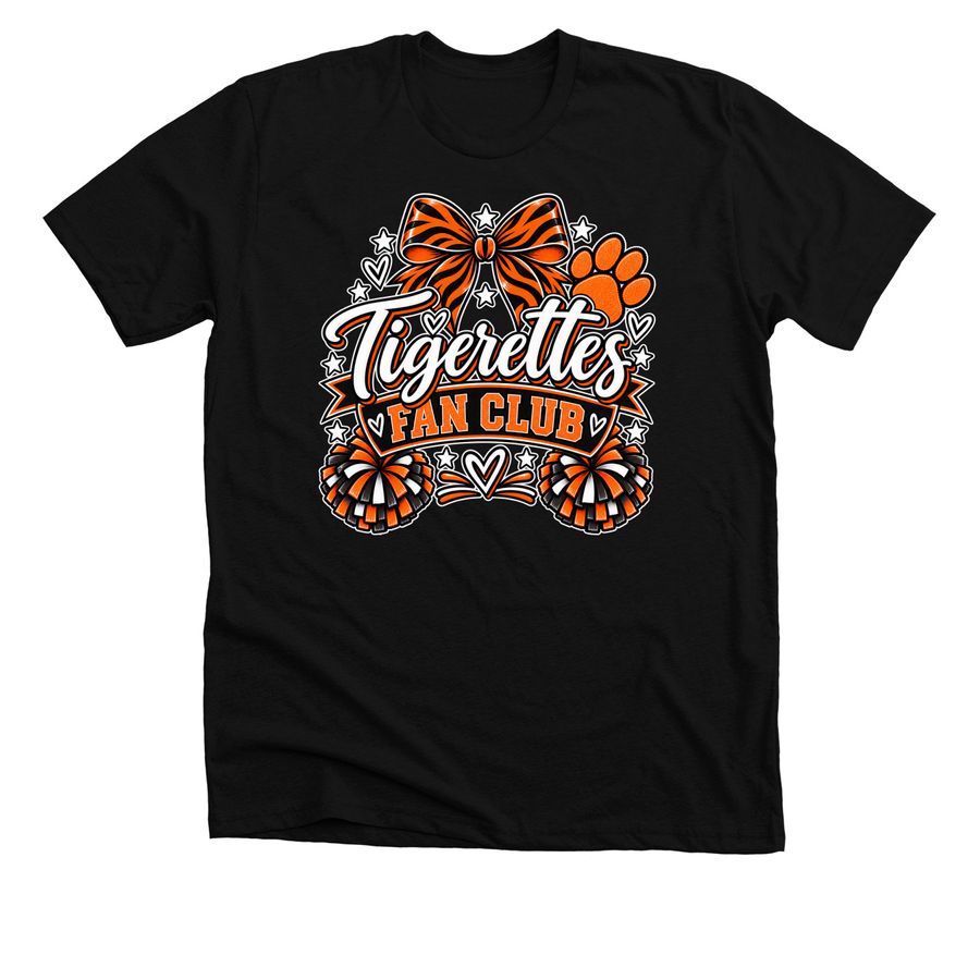 Tigerette Tees: Fan Club, a Solid Black Blend Premium Unisex Tee