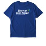 CSSJ: Loving Our Neighbors, a Worker Blue Stanley/Stella Unisex Creator 2.0 Tee (back-view)