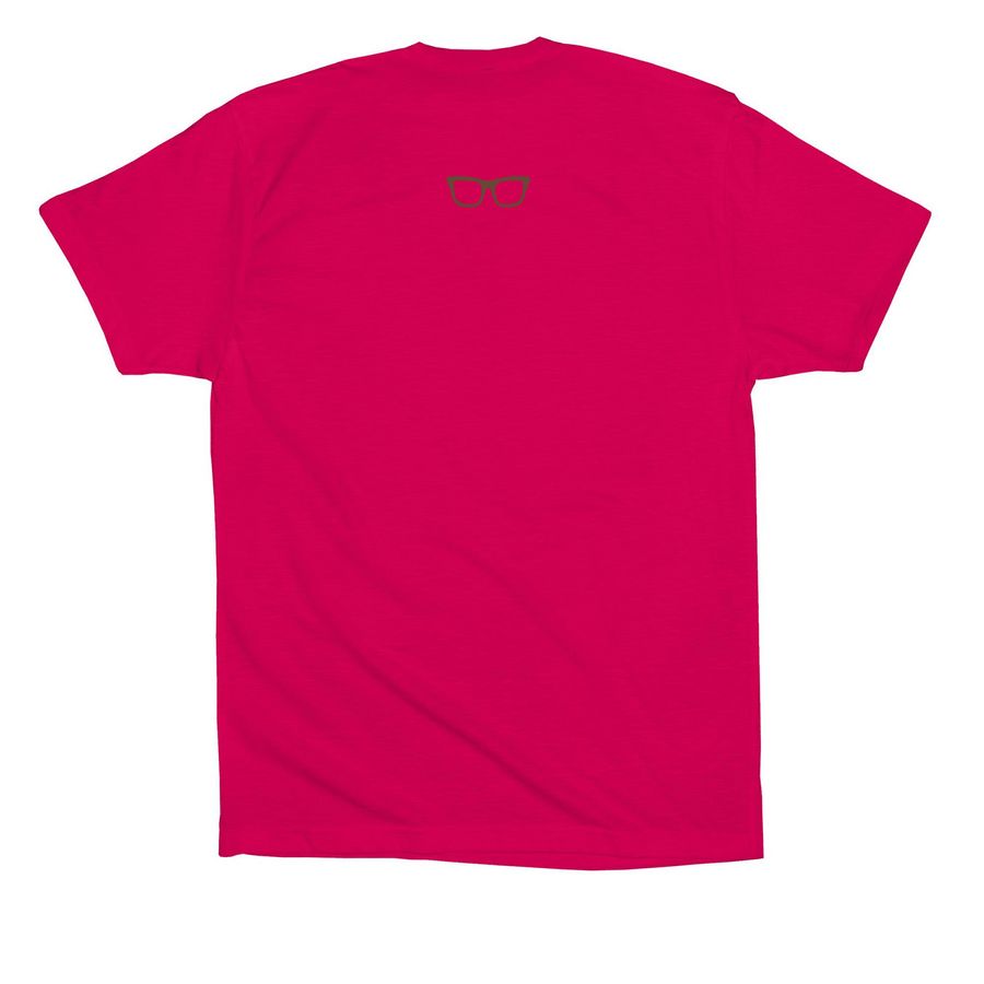 Leslie?s Tee, a Fuchsia Premium Cotton Tee (back-view)