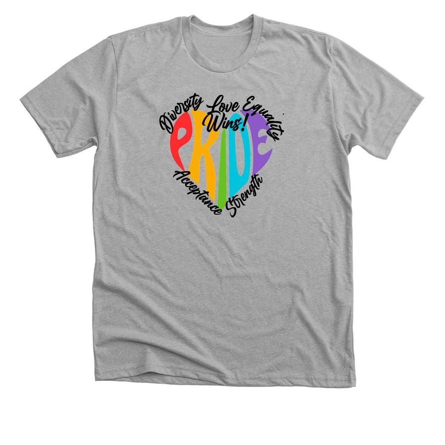 Show Your Pride, a Athletic Heather Premium Unisex Tee