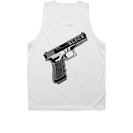 GLOCK Tank Top, a White Unisex Performance Tank