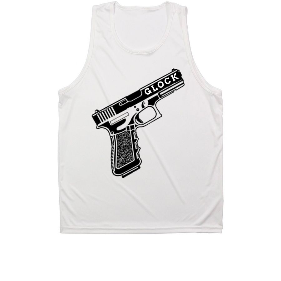 GLOCK Tank Top, a White Unisex Performance Tank