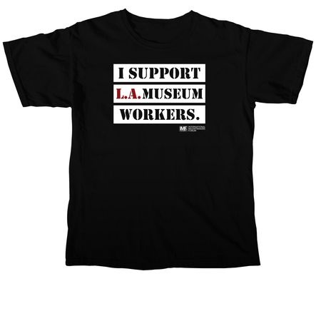 I Support L.A. Museum Workers, a Black Comfort Colors Unisex Tee