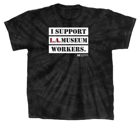 I Support L.A. Museum Workers, a Black Classic Tie Dye Tee