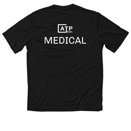 ATP Physical Therapy, a Black Classic Performance Tee (back-view)