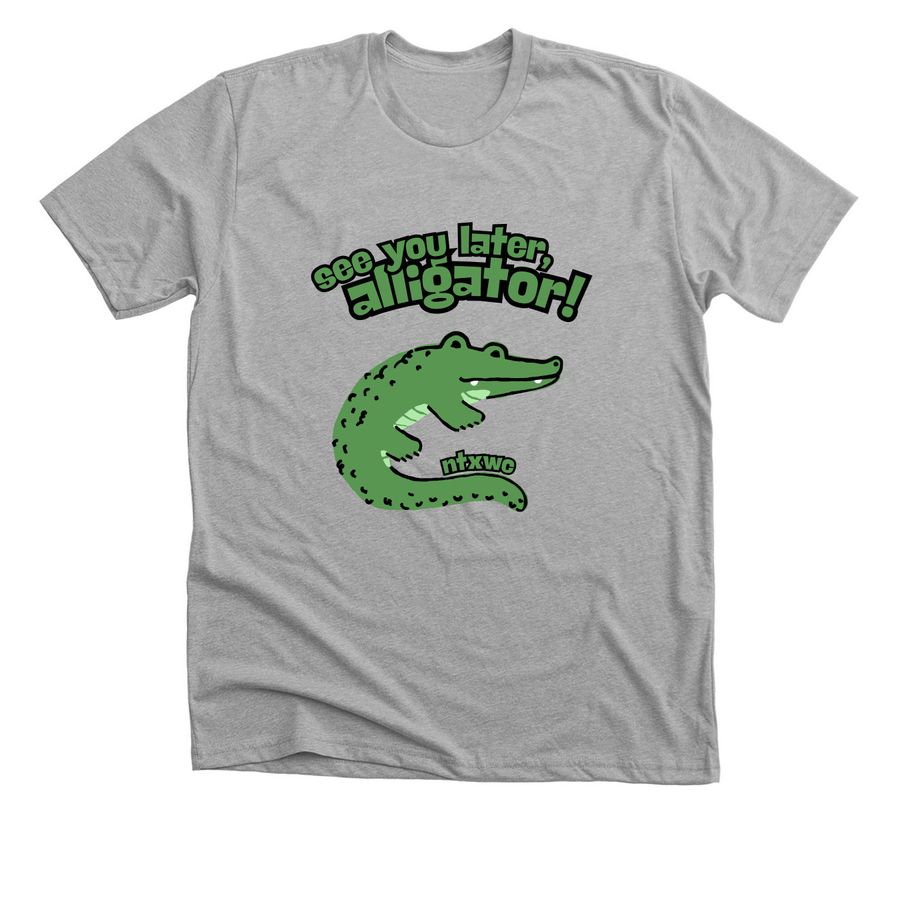 see you later alligator, a Athletic Heather Premium Unisex Tee