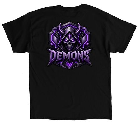 Demon shirt, a Black Classic Unisex Tee (back-view)