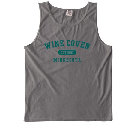 Wine Coven College, a Grey Comfort Colors Tank Top