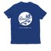 The Bower tees for trails, a Andromeda Blue Allmade Organic Cotton Unisex Tee