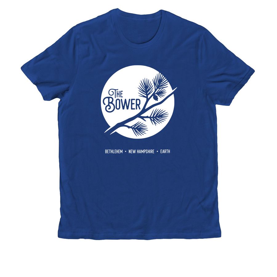 The Bower tees for trails, a Andromeda Blue Allmade Organic Cotton Unisex Tee