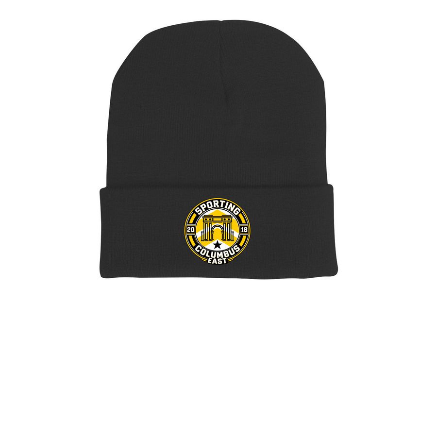 Sporting Columbus East Beanie, a Black Printed Cuffed Beanie