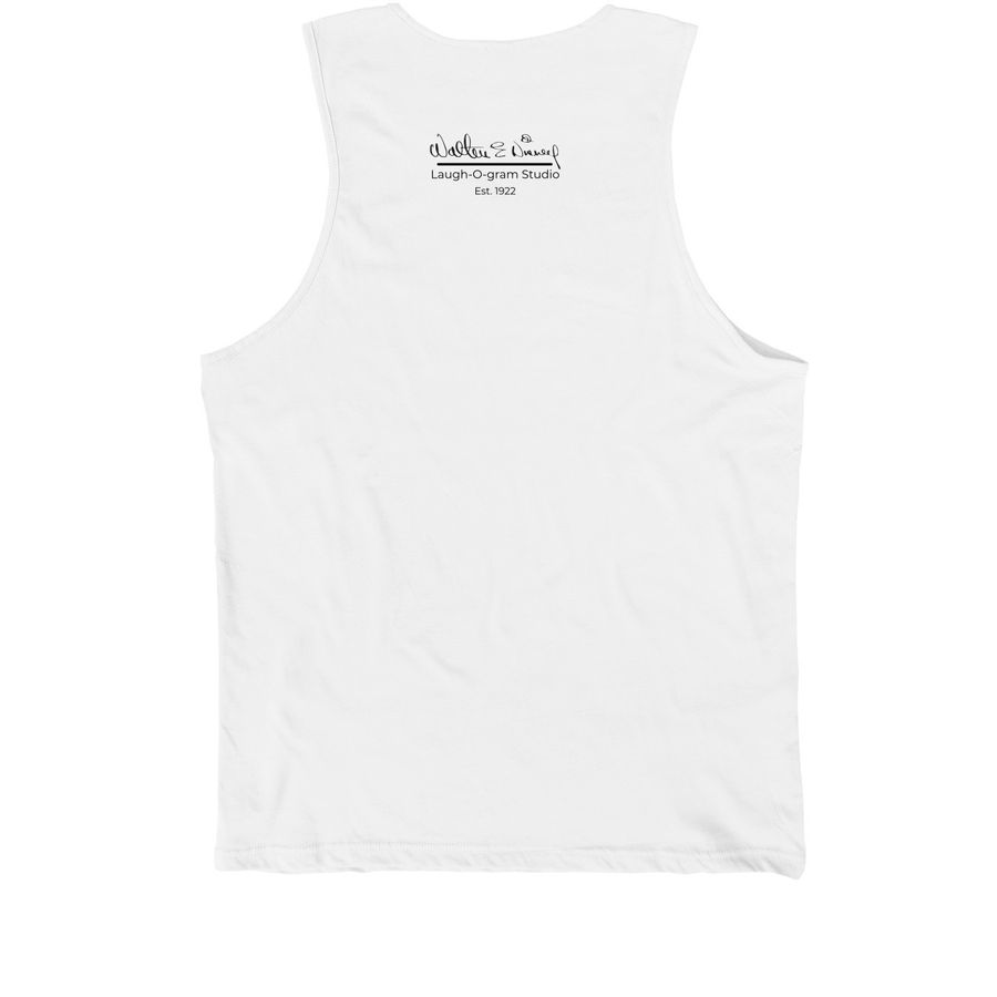 TYWD Tanks, a White Premium Cotton Tank (back-view)