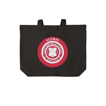 CHS ALUMNI tote, a Deep Black Cotton Canvas Tote Bag