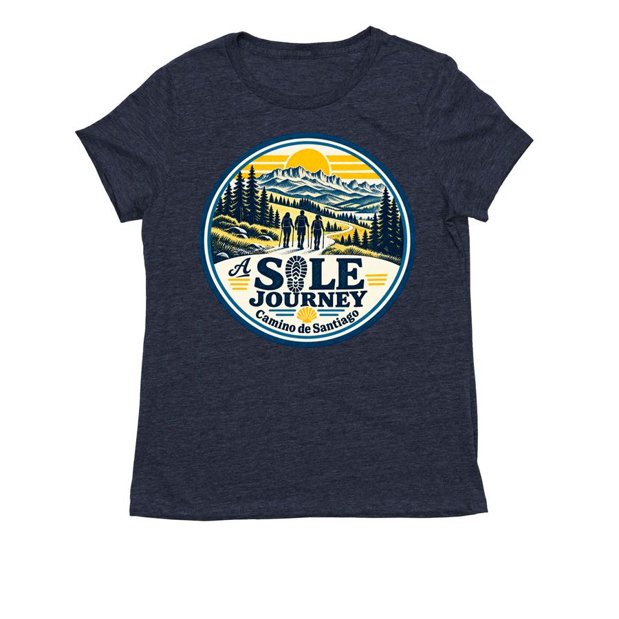 A Sole Journey (Camino De Santiago), a Rebel Blue Allmade Eco Triblend Women?s Tee