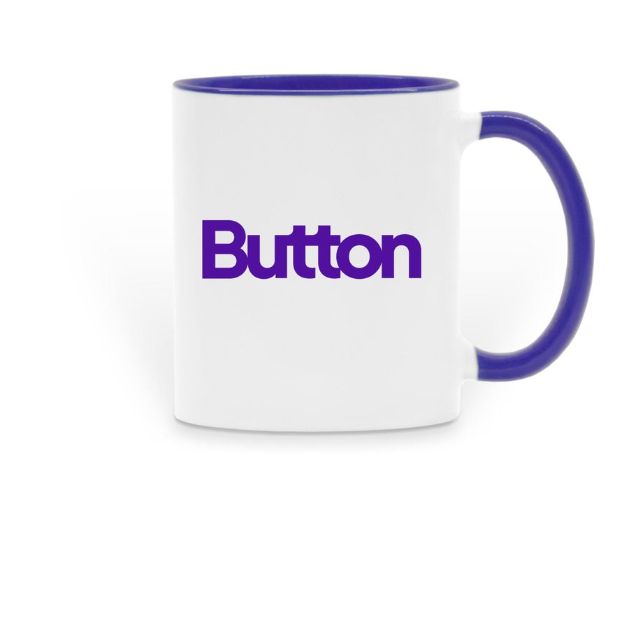Button mug, a Dark Blue Two-Tone Ceramic Mug