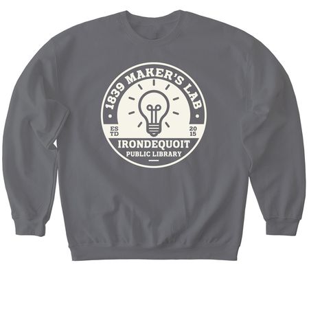 1839 Maker's Lab Apparel, a Charcoal Softstyle Crewneck Sweatshirt