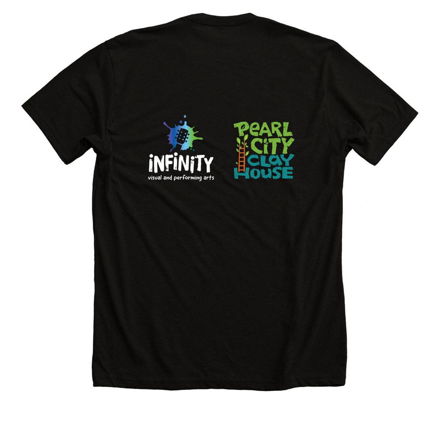 Limited Edition Infinity Shirts, a Solid Black Blend Premium Unisex Tee (back-view)
