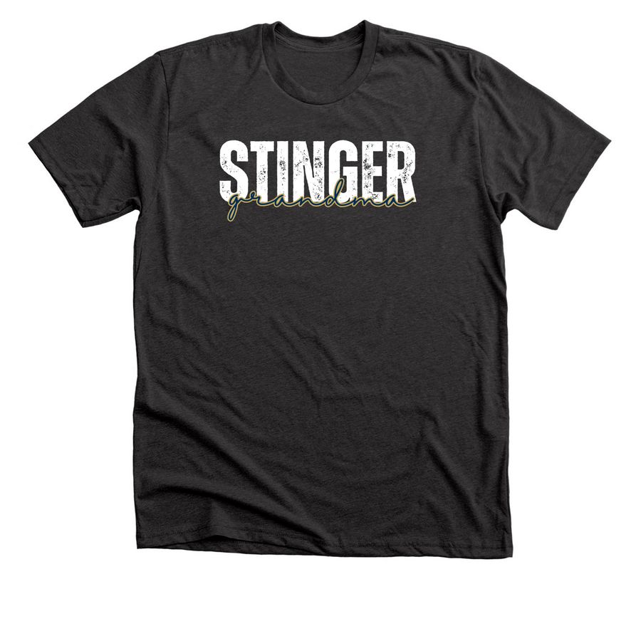 Stinger Grandma 2, a Dark Grey Heather Premium Unisex Tee