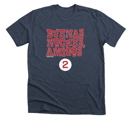 Buenas Noches, Amigos, a Heather Midnight Navy Premium Unisex Tee