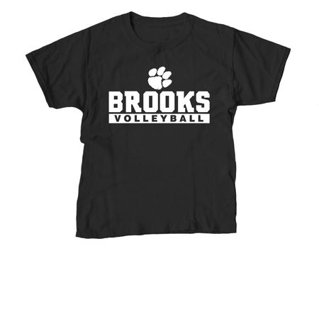 Brooks Volleyball 4, a Black Youth Unisex Tee