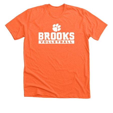 Brooks Volleyball 4, a Heather Orange Premium Unisex Tee