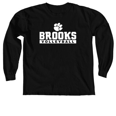 Brooks Volleyball 4, a Black Comfort Colors Long Sleeve Tee
