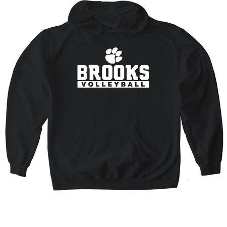 Brooks Volleyball 4, a Black Gildan Softstyle Pullover Hoodie