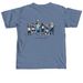 LIRR Pride Merch, a Blue Jean Comfort Colors Unisex Tee (back-view)