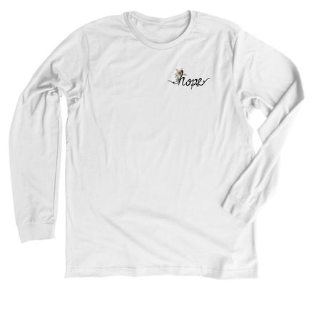 Gabriella Hope, a Solid White Blend Premium Long Sleeve Tee