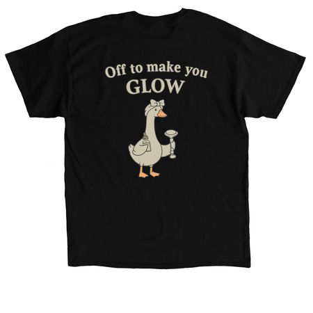 goose glow, a Black Classic Unisex Tee (back-view)