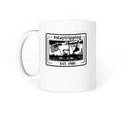 The #staytripping Heritage Collection, a White Coffee Mug (back-view)