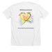Fight Against Childhood Cancer, a Solid White Blend Premium Unisex Tee (back-view)