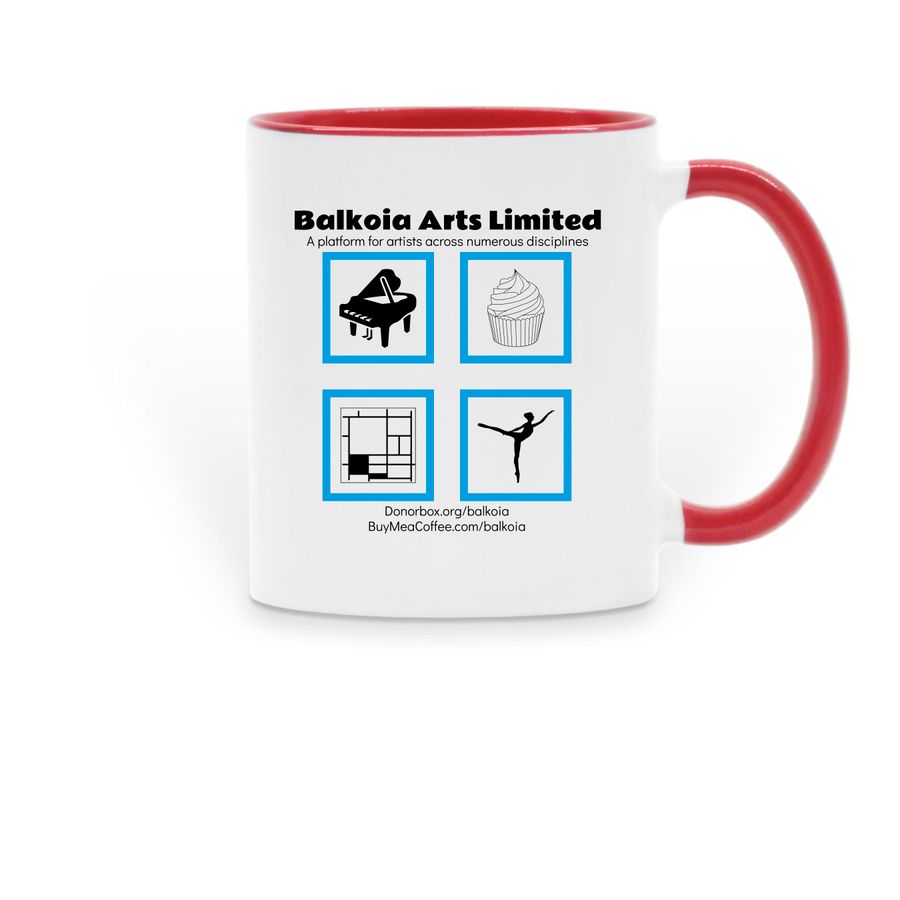 Balkoia Arts Limited - Coffee Mugs, a Red Two-Tone Ceramic Mug