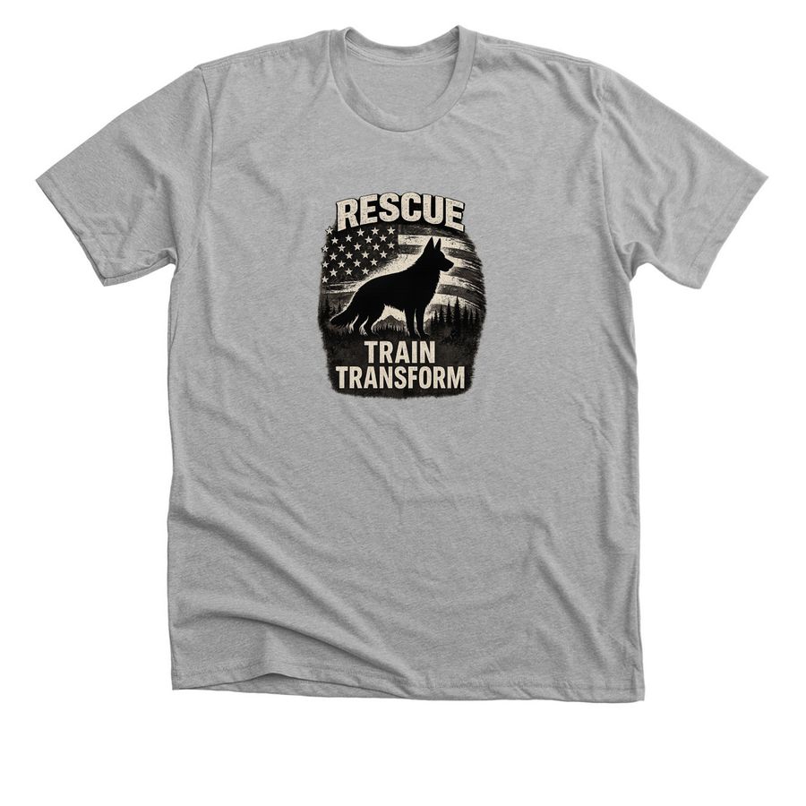 Rescue Train Transform&nbsp;, a Athletic Heather Premium Unisex Tee